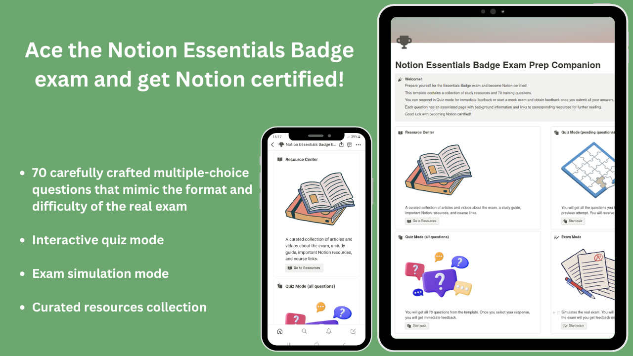 Notion Essentials Badge Exam Prep Companion